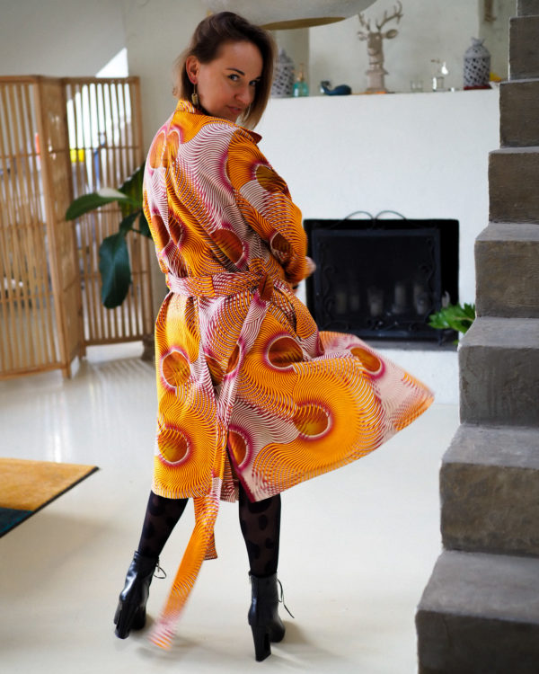 płaszcz sukienka w afrykański wzór - ZEBRA STORE