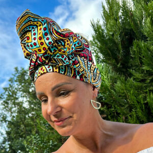 Hatszepsut afrykańska chusta na turban - Zebra Store