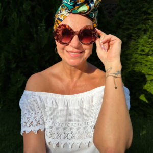 chusta na afrykański turban Wangari III - Zebra store